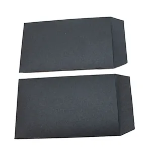 Custom High Quality Silver Stamping Envelope with Logo Printing Black Paper Business Envelope
