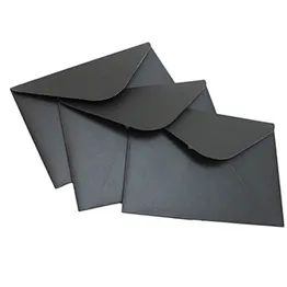 Custom High Quality Silver Stamping Envelope with Logo Printing Black Paper Business Envelope